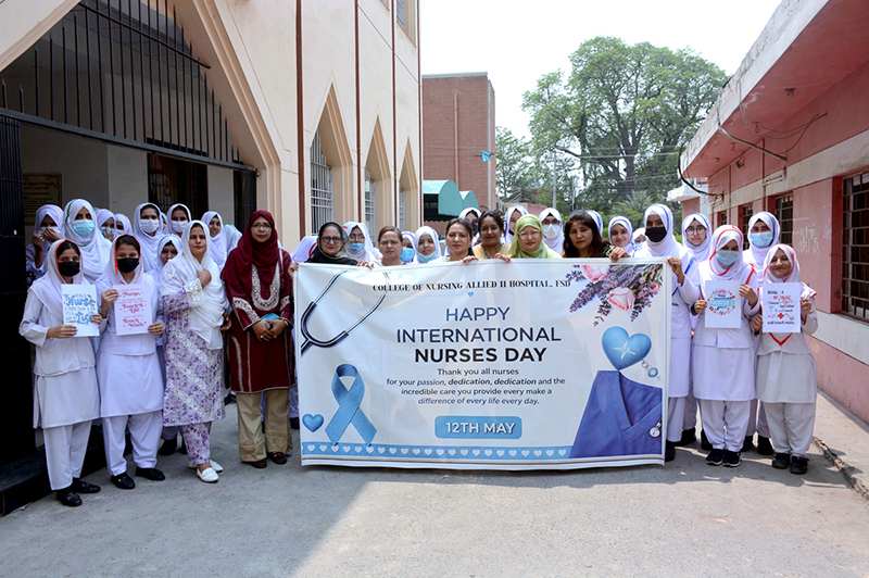 Healthcare Staff Participate in Walk to Mark International Nurses Day at Allied Hospital-II