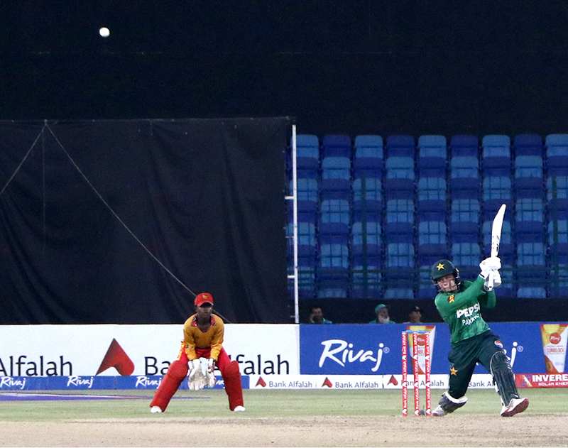 Pakistan Women’s Player, Fatima Sana Plays Shot in 1st T-20 Match Against Zimbabwe