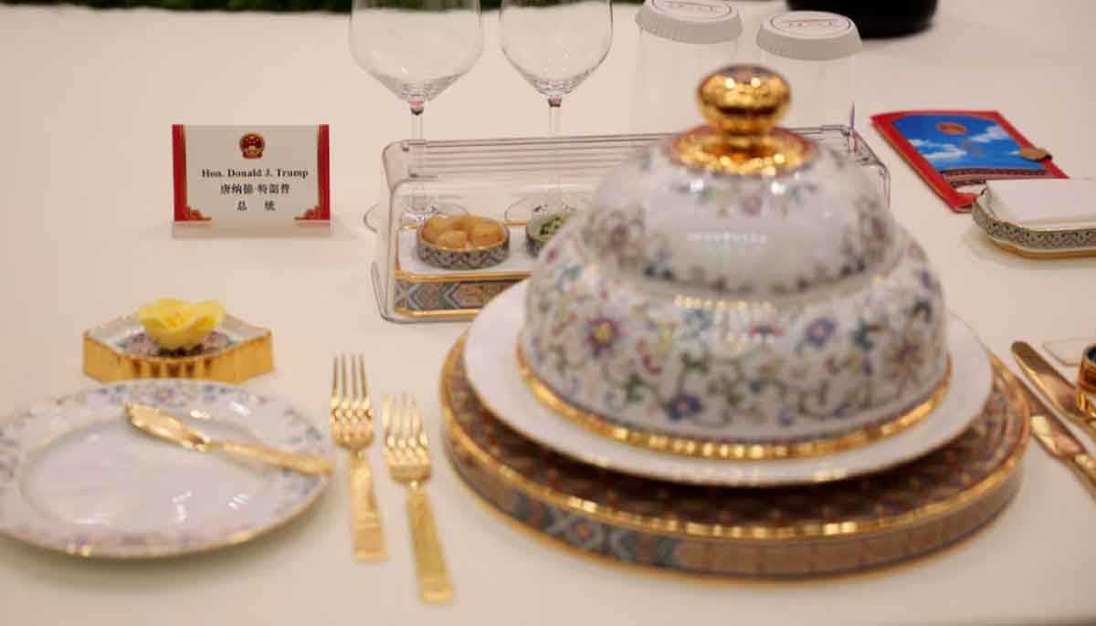 Trump China state dinner food draws attention