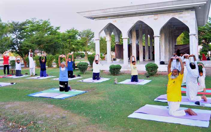 Yoga Sessions Popularize Morning Fitness in City Park