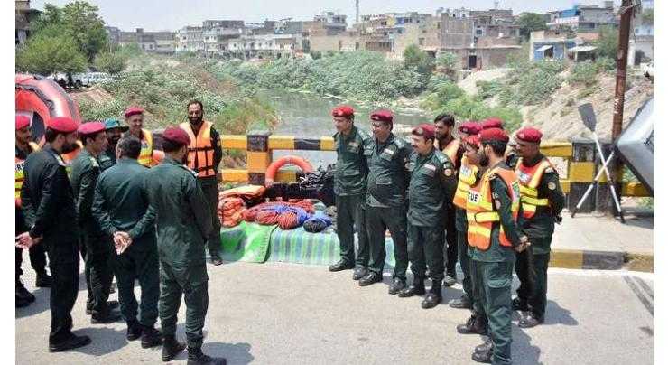 Rescue 1122 Murree Conducts Pre-Monsoon Water Rescue Drills at Rawal Dam to Enhance Emergency Response