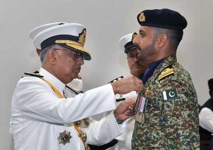 CNS Admiral Naveed Ashraf Confers Military Awards to Navy Personnel