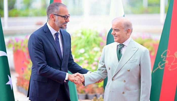 In Meeting with Prince Rahim, PM Shehbaz Seeks Partnership Strengthening