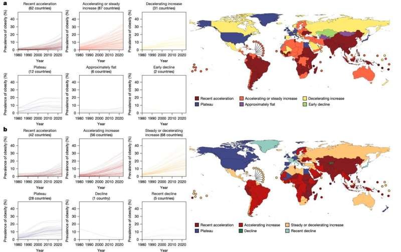 Wealth and health divide: Obesity rates plateau in rich nations but surge in developing world