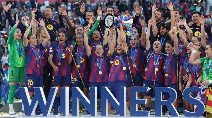 Barcelona thrash Lyon to win women's Champions League