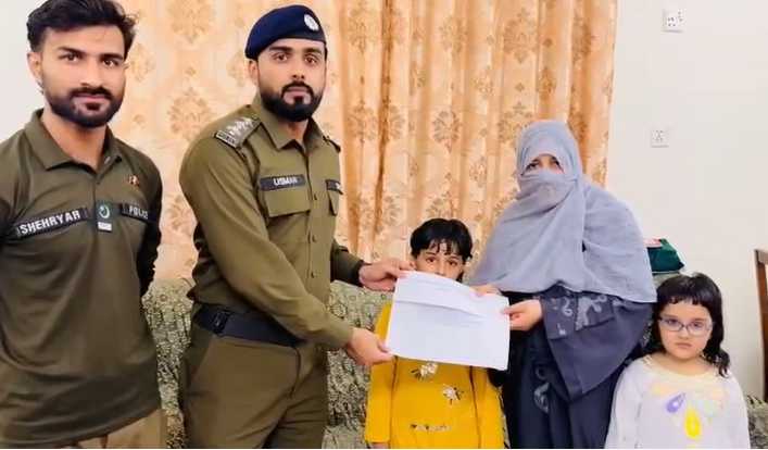 Welfare Cheques and Appreciation Letters Given to Families of Police Martyrs and Ghazis