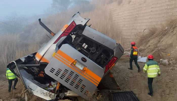 Enraged Driver Plunges Bus into Jhelum River After Receiving Rs5,000 Challan