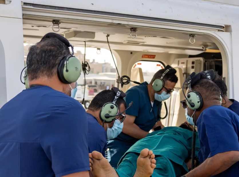 Saudi Air Ambulance Helicopters on Standby for Hajj Pilgrims in Emergency Situations