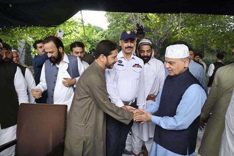 Prime Minister Muhammad Shehbaz Sharif Exchanges Eid Greetings with Citizens After Offering Eidul Azha Prayers in Islamabad
