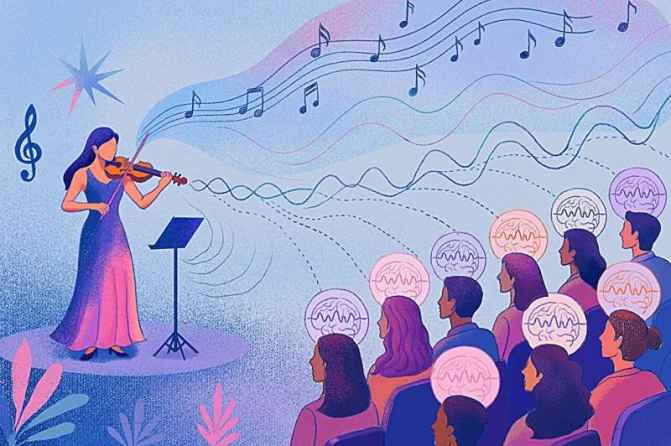 At a live concert, your brain locks onto the music more tightly—especially when the tempo is fast