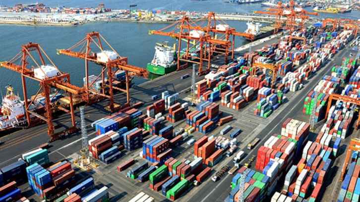 Three Ships Berth at Port Qasim for Cargo Unloading