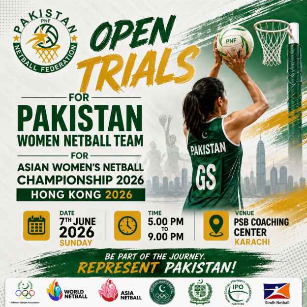 Pakistan Women’s Netball Trials Set for June 7 in Karachi