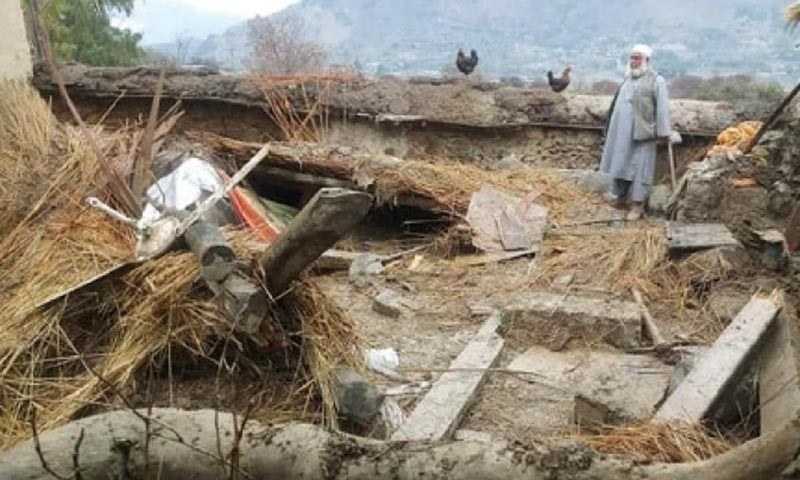 Police Personnel Escape Unhurt as Roof of Sultan Colony Post Collapses Suddenly