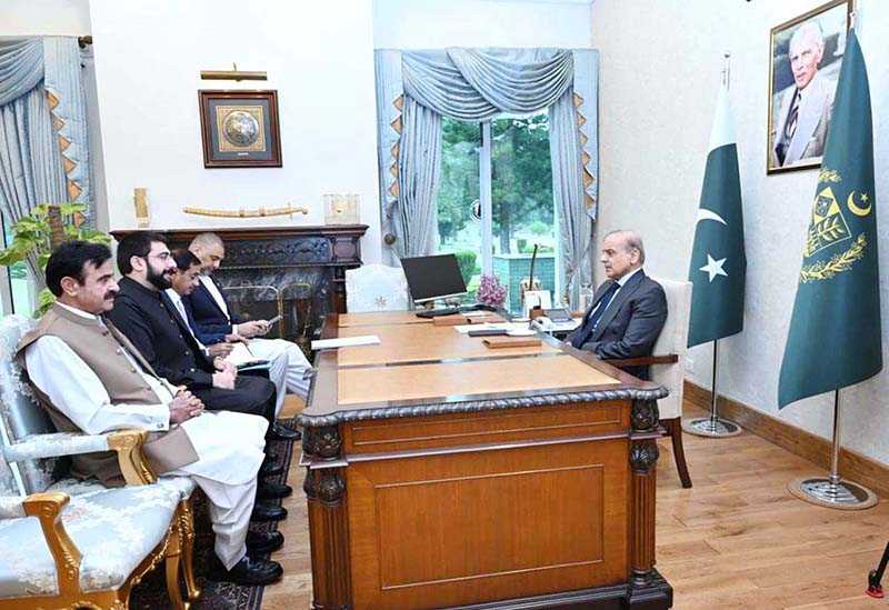Member of the National Assembly Raja Osama Sarwar Meets with Prime Minister Muhammad Shehbaz Sharif