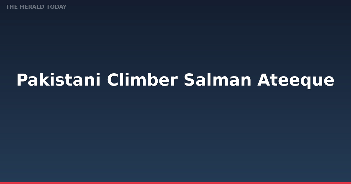 Pakistani Climber Salman Ateeque Scales Mount Everest