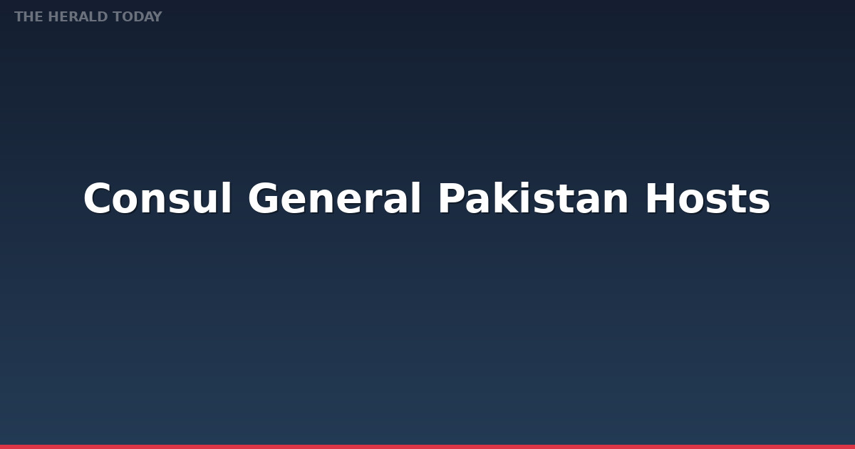 Consul General of Pakistan Hosts Community Dinner
