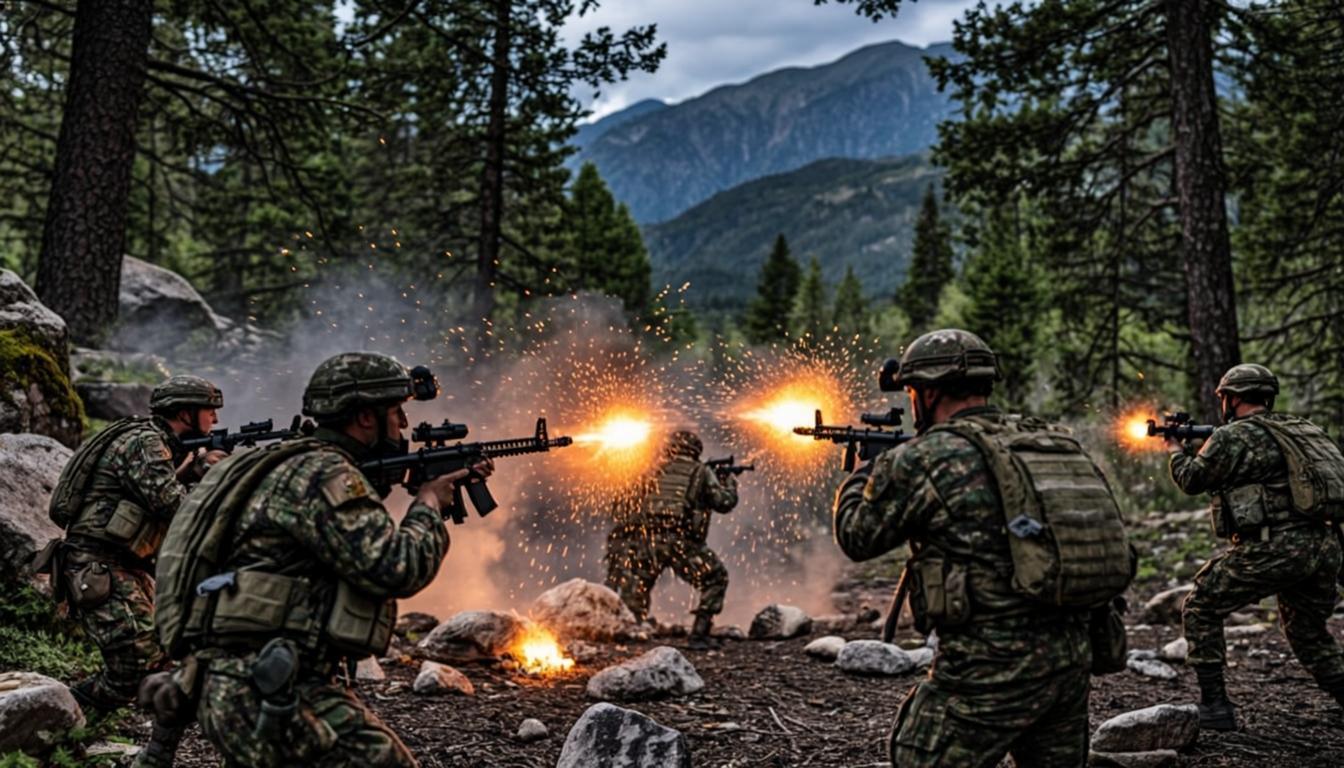 Pakistani Terrorists Engage in Fierce Gunfight with Security Forces in Jammu and Kashmir's Rajouri District
