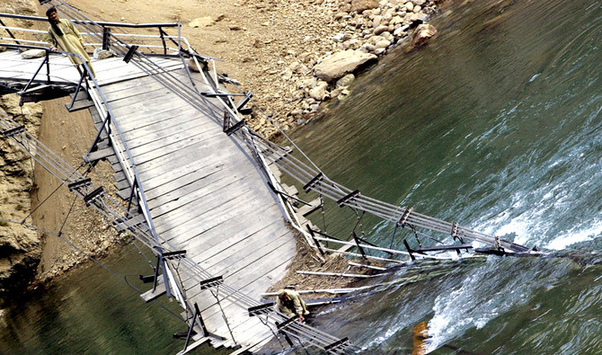 Six Students Injured as Wooden Bridge Collapses in Samahni Town, AJK