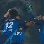 Ubaid Shah’s exuberant celebration inadvertently strikes Usman Khan: Watch