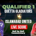 Islamabad United Face Quetta Gladiators in PSL 10 Qualifier 1: Live Score Updates