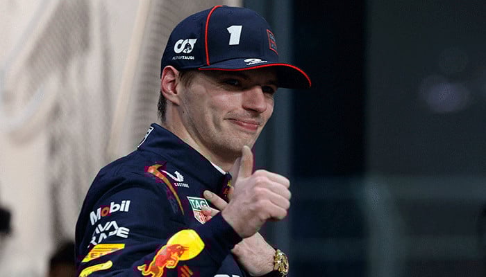 Verstappen celebrates the birth of his first child