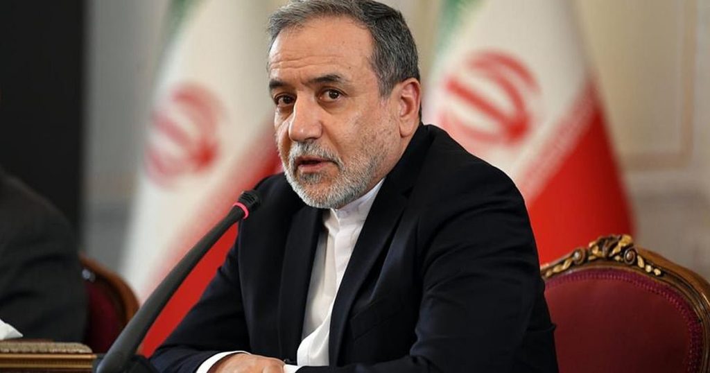 Iranian Foreign Minister Abbas Araghchi speaking about the Strait of Hormuz.